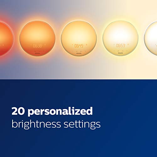 Control buttons on Philips wake-up light