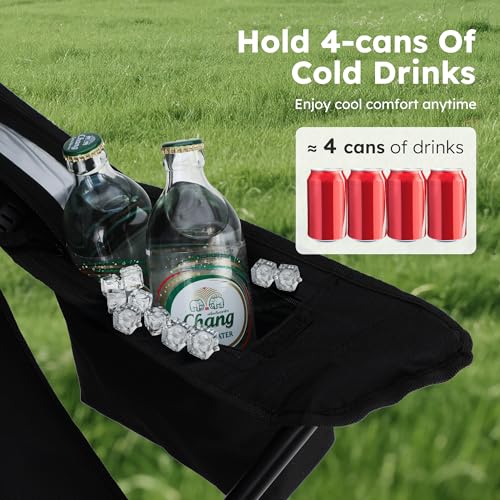 Durable reinforced steel frame of the ALPHA CAMP chair