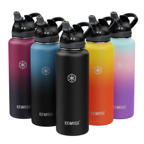 ICEWATER 40 oz Insulated Water Bottle Space Black