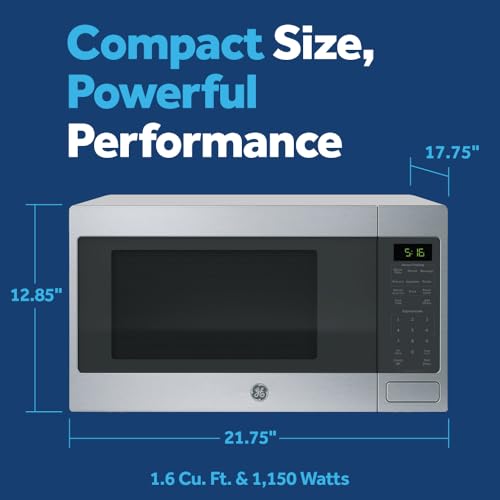 Close up of GE microwave control panel and keypad
