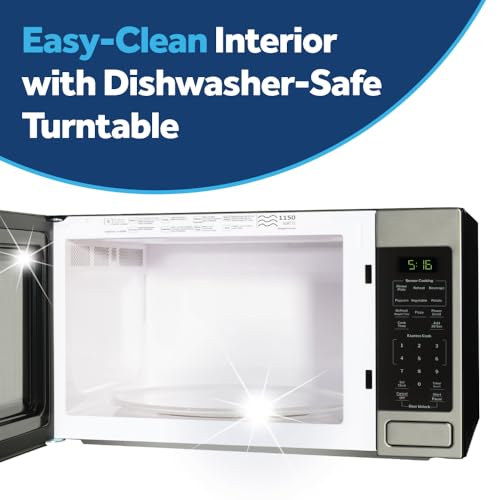 Rear view of GE countertop microwave for placement