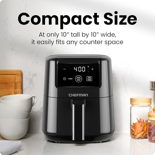 Compact 2-quart square air fryer basket