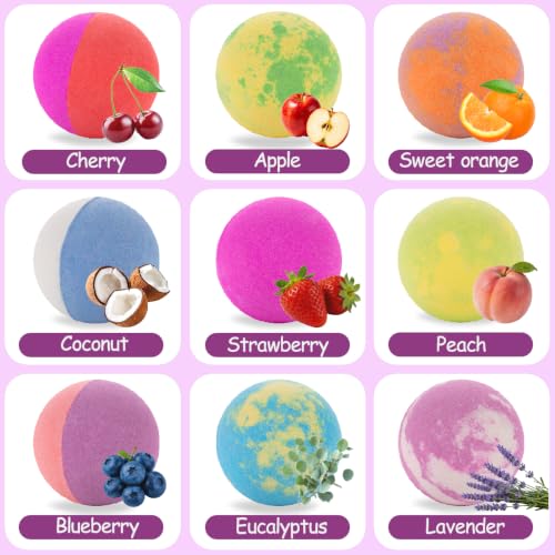 Individually wrapped aromatic bath bombs gift presentation