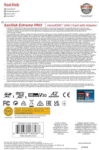 SanDisk Extreme PRO back detail