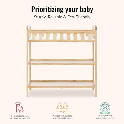Dream On Me changing table with safety straps