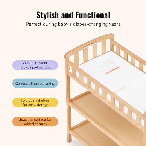 Changing table shelf organization view