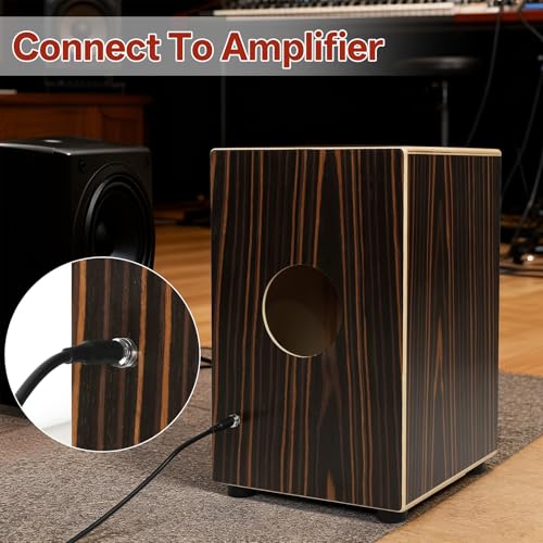 Side profile of AKLOT cajon drum