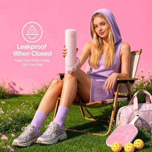 ENCOOL insulated bottle with straw lid