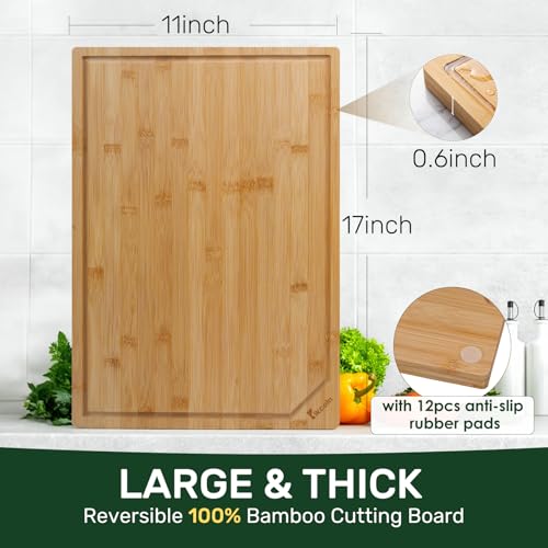 Kikcoin wooden cutting board juice groove detail