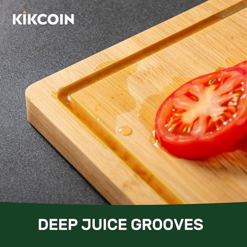 Kikcoin bamboo board with non-slip silicone feet