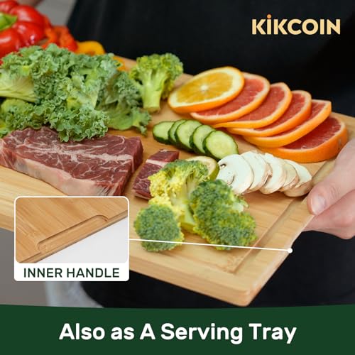 Kikcoin cutting board serving charcuterie