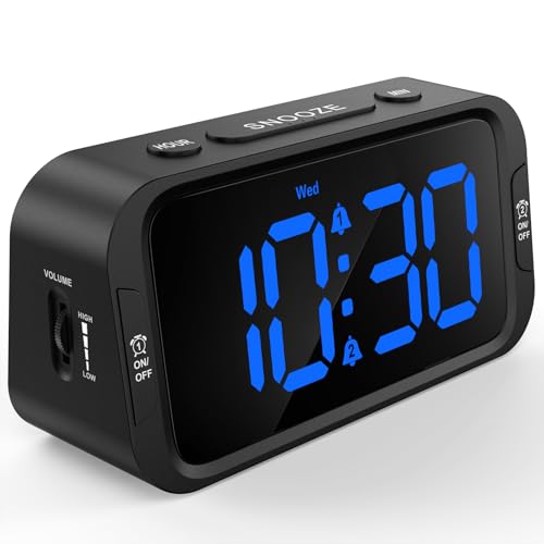 Odokee Digital Dual Alarm Clock UE-218-Blue front view