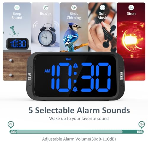 Side profile of the compact Odokee bedside clock