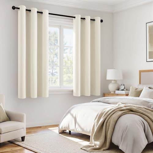Full pair of cream window panels