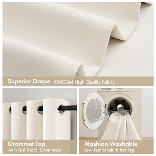 Grommet detail on curtain rod