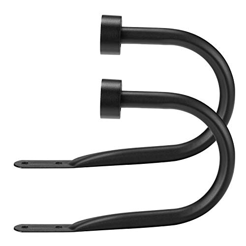Mayrhyme matte black drapery holdback set of two