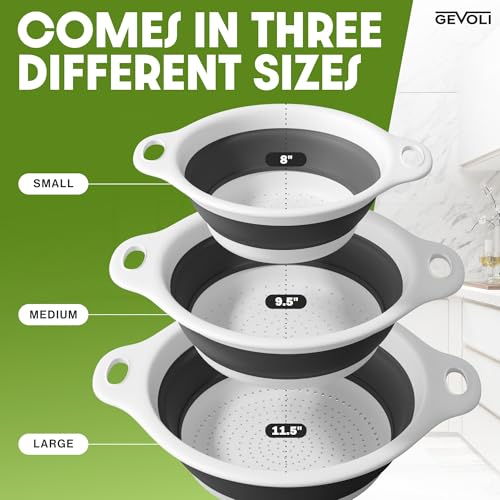 Gevoli colander set collapsed for storage
