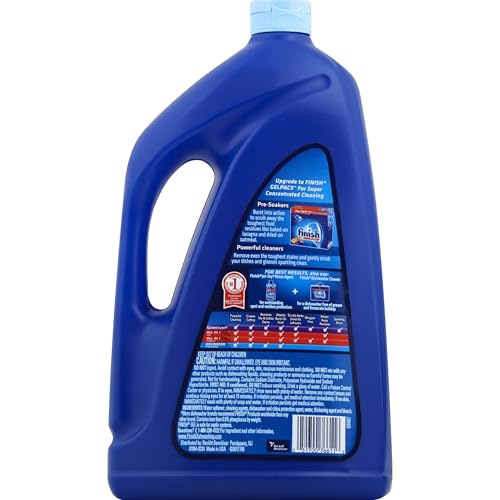 Finish Gel dishwashing liquid back of bottle