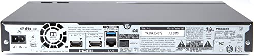 Panasonic black Ultra HD Blu Ray player rear panel ports