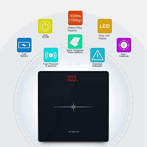 Backlit LED display on NUTRI FIT scale