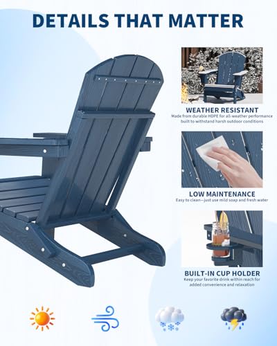 Integrated cup holder on GarveeLife Adirondack armrest