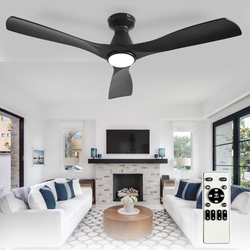Depuley 52-Inch Flush Mount Ceiling Fan front view
