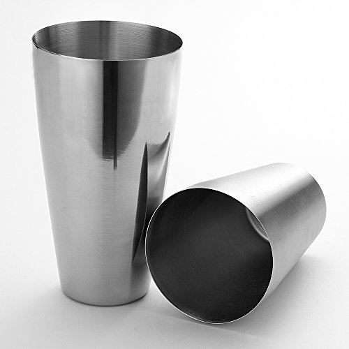 Close up of silver stainless steel shaker construction