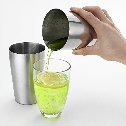 Silver finish cocktail shaker set for drink enthusiasts