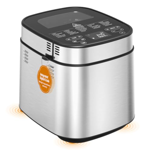 LCKSMAL 2026 Upgraded 2.5LB Bread Maker with Built-in Electronic Scale overview