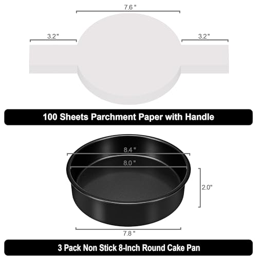 Pre-cut parchment paper for baking