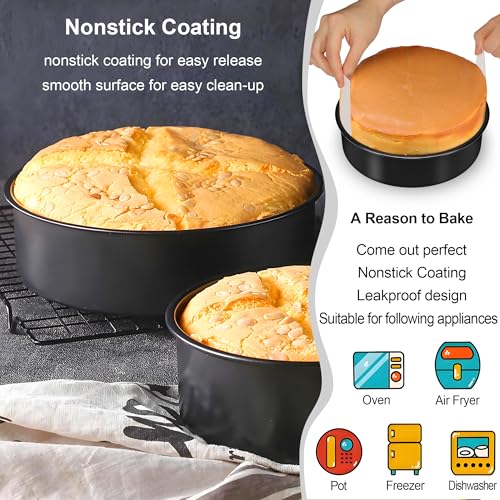 8 inch cake pan with straight-sided design