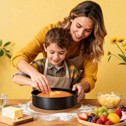 Durable carbon steel cake pan