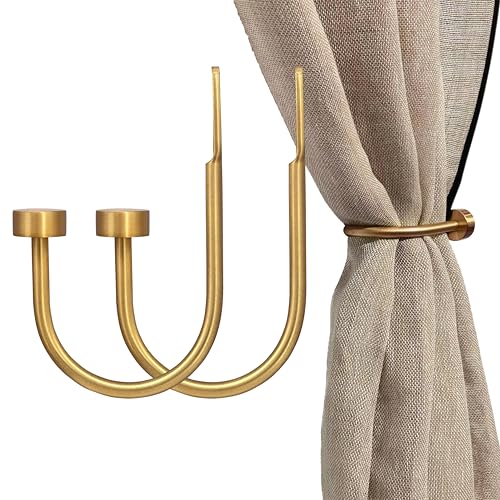 ARNORX Disk Curtain Holdback warm gold finish