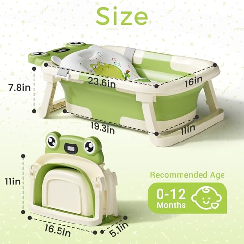 Bunwag Baby Bathtub showing thermometer feature