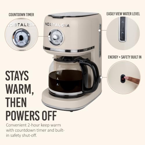Nostalgia coffee maker 50 oz carafe and filter