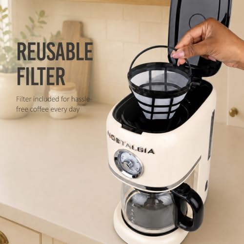 Nostalgia coffee maker control panel and display