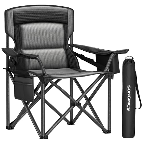 SONGMICS X-Large Folding Camping Chair Black