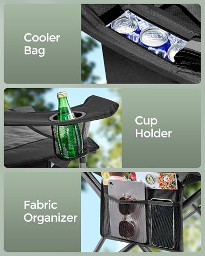 Camping chair in a carrying bag
