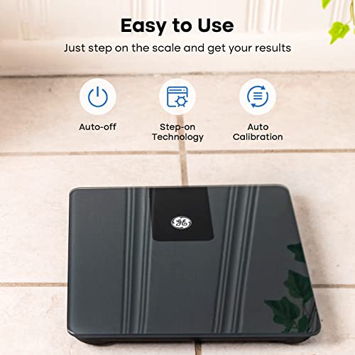 GE SC-500 scale in a modern bathroom setting