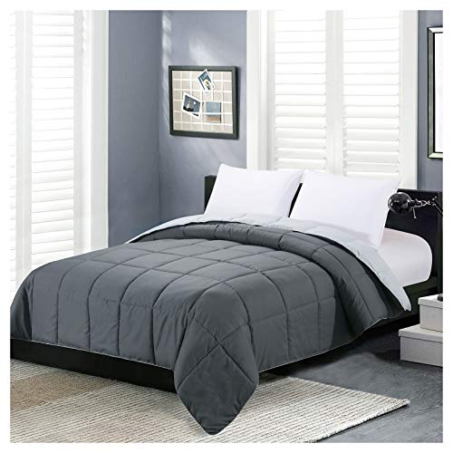 Homelike Moment queen comforter dark gray side