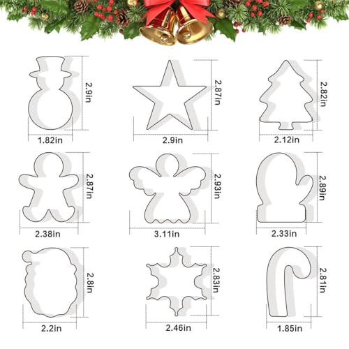 Wmtidene Christmas tree and snowflake cutters