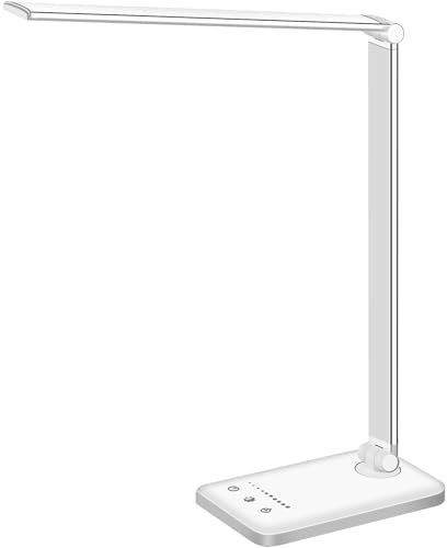 White crown LED desk lamp white view