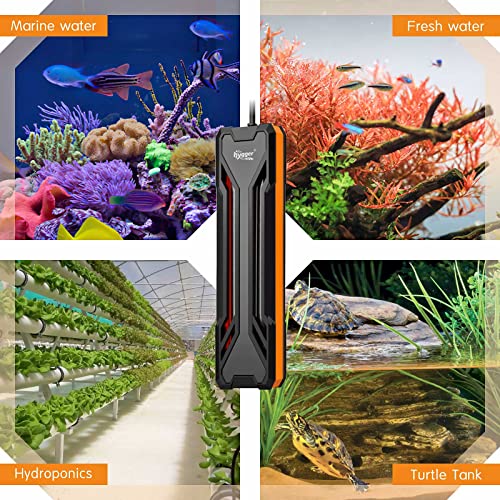 hygger heater mounted in fish tank