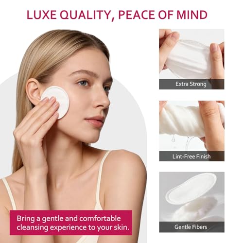 Absorbent skincare cotton pads in bulk