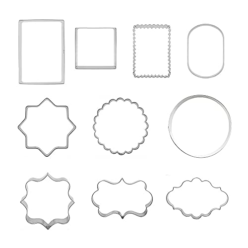 MOLDTAS plaque frame cookie cutter set