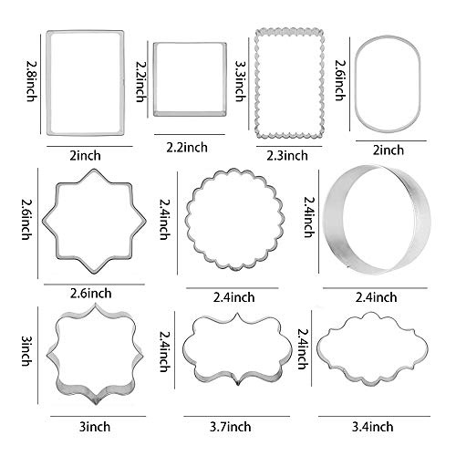 Silver stainless steel cookie molds