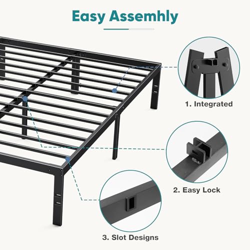 Side profile of 14-inch high OLIXIS platform bed