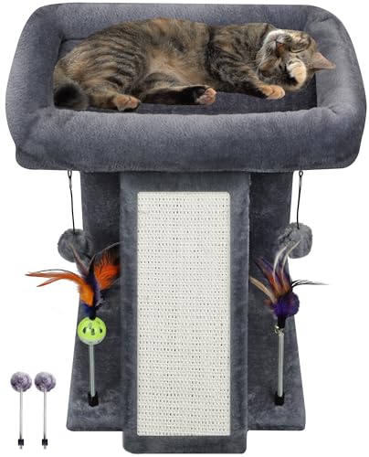 TWDEPART Cat Tree Tower 17.7-inch grey model
