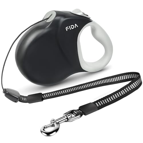 Fida 30ft retractable leash black profile