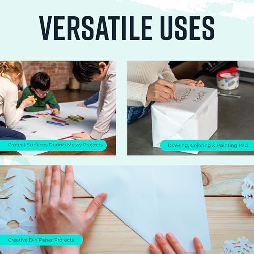Roll of white construction paper standing vertically
